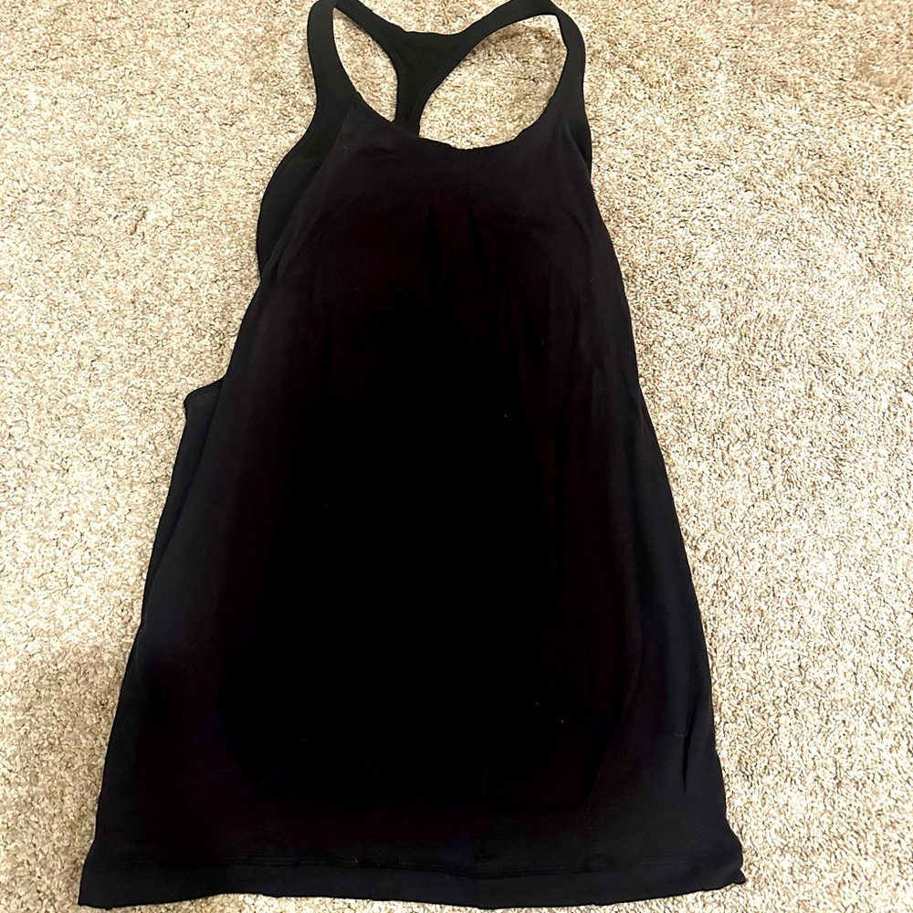 Black Lululemon tank and bra